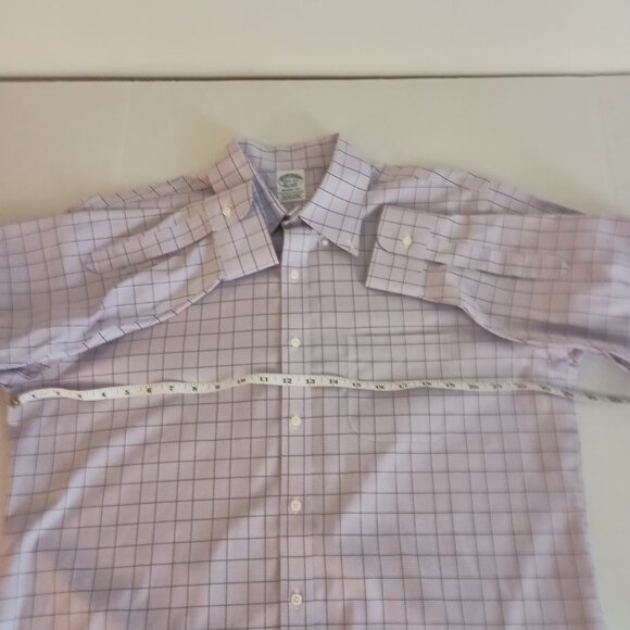 Brooks Brothers Men’s Purple Check Regency Fit Button Up Shirt L/S  Size 16.5 - Picture 9 of 14